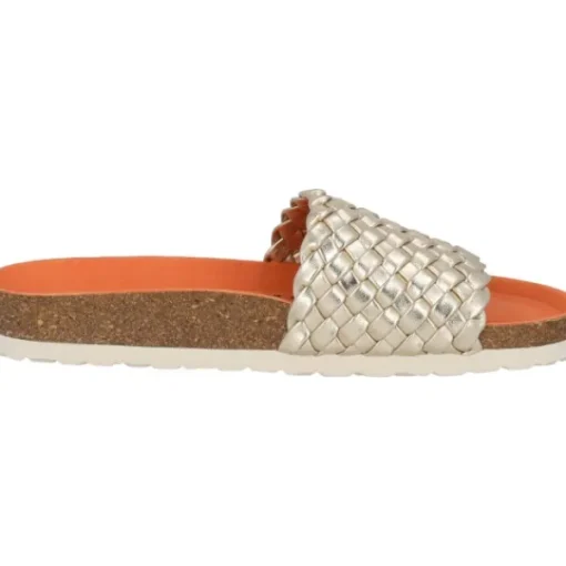 Damen Palado by Sila Sahin Pantoletten & Badeschuhe<Palado Lerima by Sila Sahin, Pantoletten, Damen, Gold Metallic