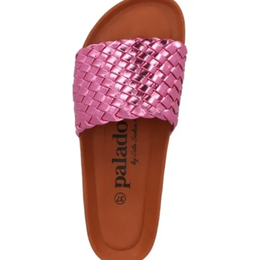 Damen Palado by Sila Sahin Pantoletten & Badeschuhe<Palado Lerima by Sila Sahin, Pantoletten, Damen, Pink Metallic