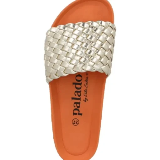 Damen Palado by Sila Sahin Pantoletten & Badeschuhe<Palado Lerima by Sila Sahin, Pantoletten, Damen, Gold Metallic