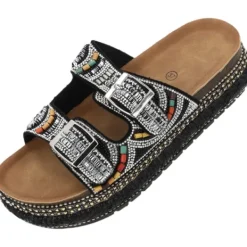 Damen Palado by Sila Sahin Pantoletten & Badeschuhe<Palado Luberos by Sila Sahin, Plateau-Pantoletten, Damen, Schwarz