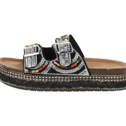 Damen Palado by Sila Sahin Pantoletten & Badeschuhe<Palado Luberos by Sila Sahin, Plateau-Pantoletten, Damen, Schwarz