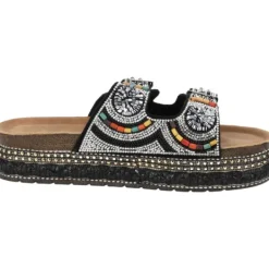 Damen Palado by Sila Sahin Pantoletten & Badeschuhe<Palado Luberos by Sila Sahin, Plateau-Pantoletten, Damen, Schwarz