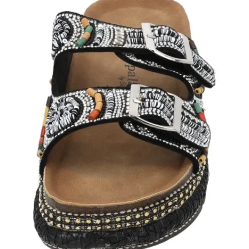 Damen Palado by Sila Sahin Pantoletten & Badeschuhe<Palado Luberos by Sila Sahin, Plateau-Pantoletten, Damen, Schwarz
