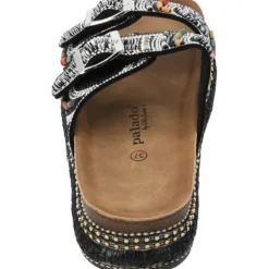 Damen Palado by Sila Sahin Pantoletten & Badeschuhe<Palado Luberos by Sila Sahin, Plateau-Pantoletten, Damen, Schwarz