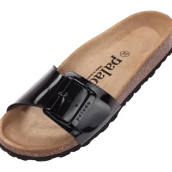 Damen Palado Pantoletten & Badeschuhe<Malta EGS Lack, Pantoletten, Damen, Schwarz/Schwarz