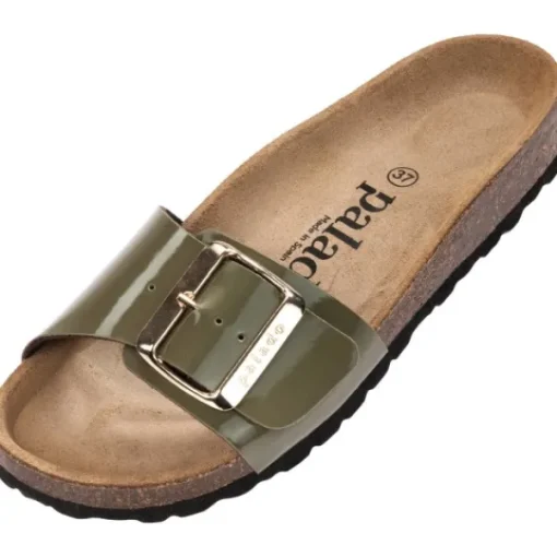 Damen Palado Pantoletten & Badeschuhe<Malta EGS Lack, Pantoletten, Damen, Khaki