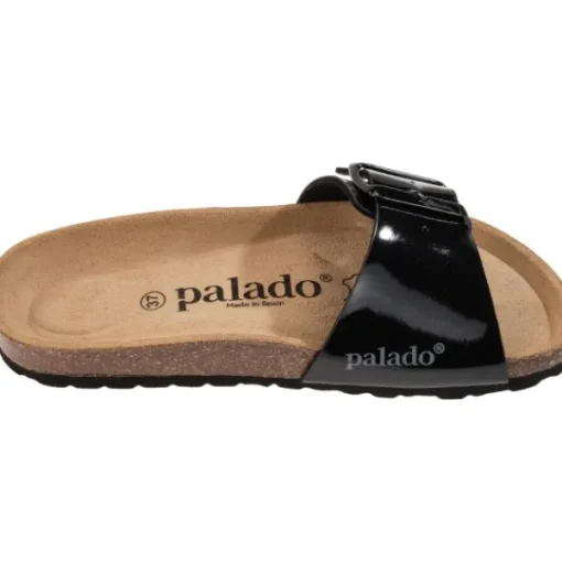 Damen Palado Pantoletten & Badeschuhe<Malta EGS Lack, Pantoletten, Damen, Schwarz/Schwarz