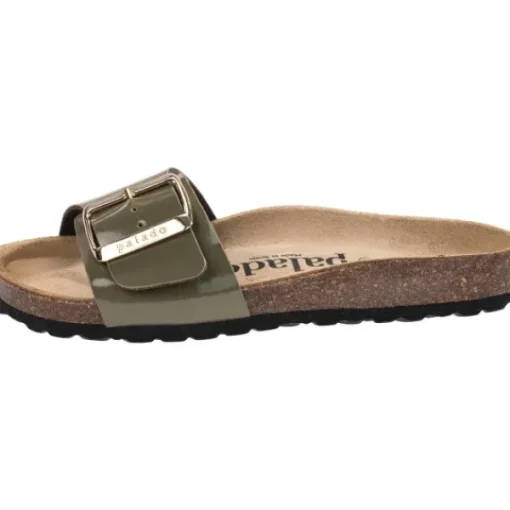 Damen Palado Pantoletten & Badeschuhe<Malta EGS Lack, Pantoletten, Damen, Khaki