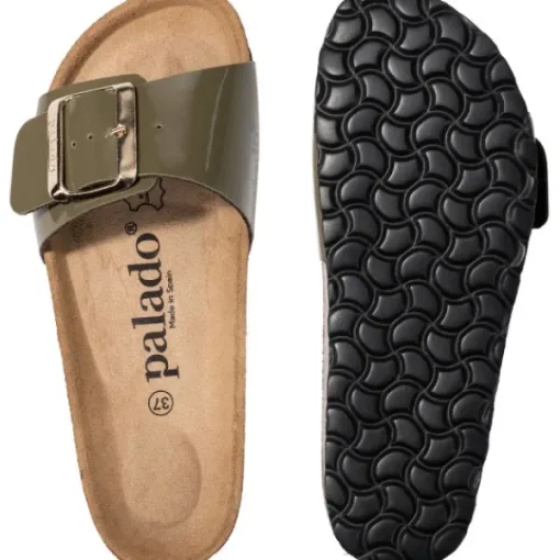 Damen Palado Pantoletten & Badeschuhe<Malta EGS Lack, Pantoletten, Damen, Khaki