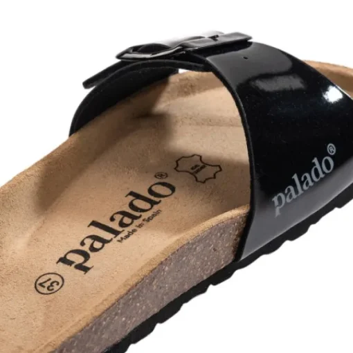 Damen Palado Pantoletten & Badeschuhe<Malta EGS Lack, Pantoletten, Damen, Schwarz/Schwarz