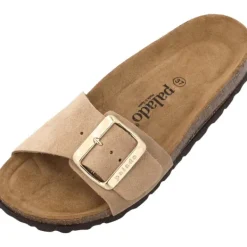 Damen Palado Pantoletten & Badeschuhe<Malta EGS Velours Premium Leather, Pantoletten, Damen, Beige