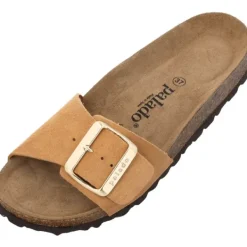 Damen Palado Pantoletten & Badeschuhe<Malta EGS Velours Premium Leather, Pantoletten, Damen, Hellbraun