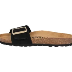 Damen Palado Pantoletten & Badeschuhe<Malta EGS Velours Premium Leather, Pantoletten, Damen, Schwarz