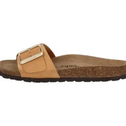 Damen Palado Pantoletten & Badeschuhe<Malta EGS Velours Premium Leather, Pantoletten, Damen, Hellbraun