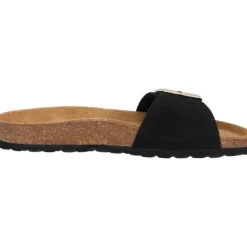 Damen Palado Pantoletten & Badeschuhe<Malta EGS Velours Premium Leather, Pantoletten, Damen, Schwarz