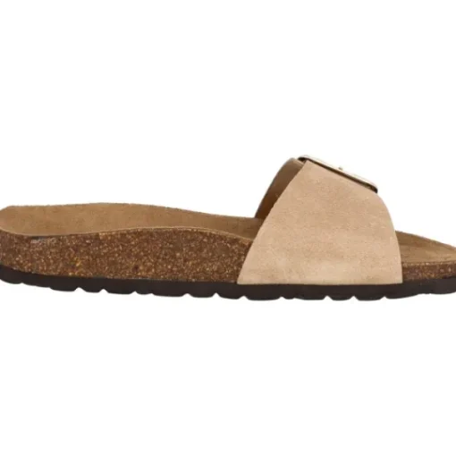 Damen Palado Pantoletten & Badeschuhe<Malta EGS Velours Premium Leather, Pantoletten, Damen, Beige