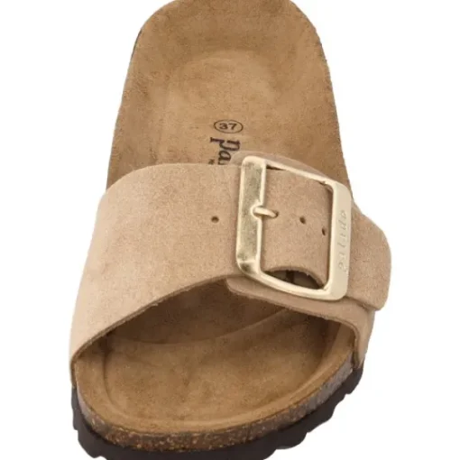 Damen Palado Pantoletten & Badeschuhe<Malta EGS Velours Premium Leather, Pantoletten, Damen, Beige