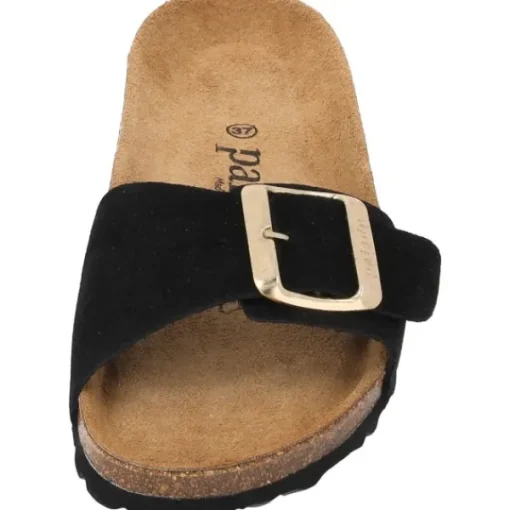 Damen Palado Pantoletten & Badeschuhe<Malta EGS Velours Premium Leather, Pantoletten, Damen, Schwarz