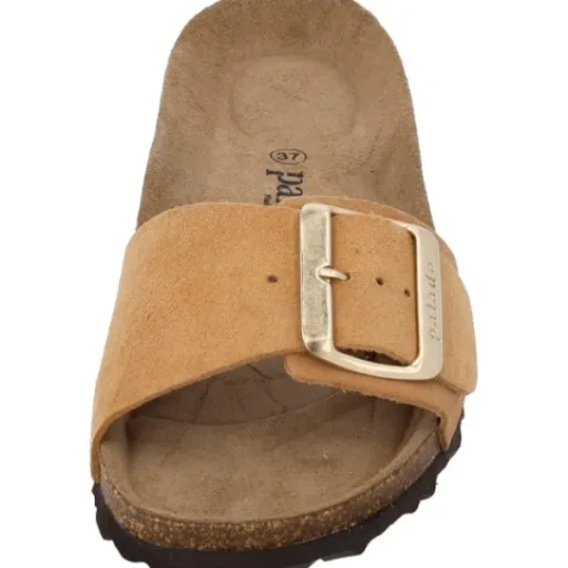 Damen Palado Pantoletten & Badeschuhe<Malta EGS Velours Premium Leather, Pantoletten, Damen, Hellbraun