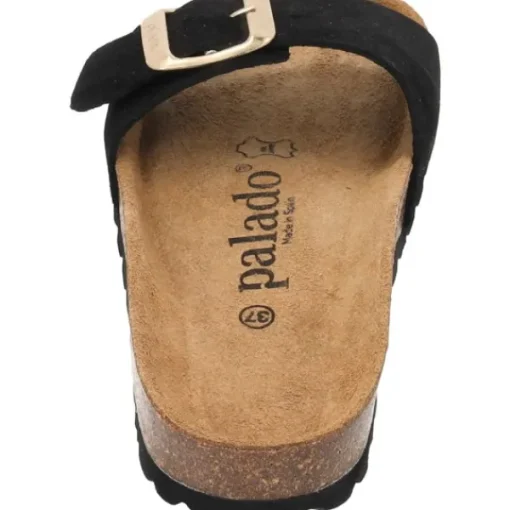 Damen Palado Pantoletten & Badeschuhe<Malta EGS Velours Premium Leather, Pantoletten, Damen, Schwarz