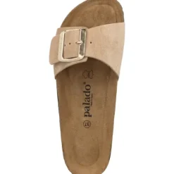 Damen Palado Pantoletten & Badeschuhe<Malta EGS Velours Premium Leather, Pantoletten, Damen, Beige