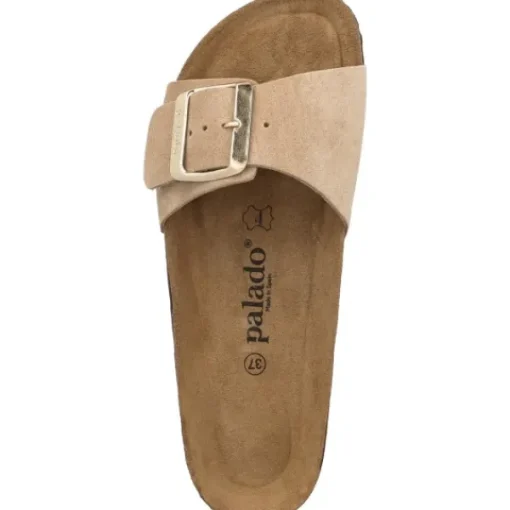 Damen Palado Pantoletten & Badeschuhe<Malta EGS Velours Premium Leather, Pantoletten, Damen, Beige
