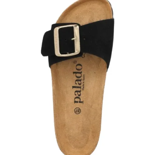 Damen Palado Pantoletten & Badeschuhe<Malta EGS Velours Premium Leather, Pantoletten, Damen, Schwarz