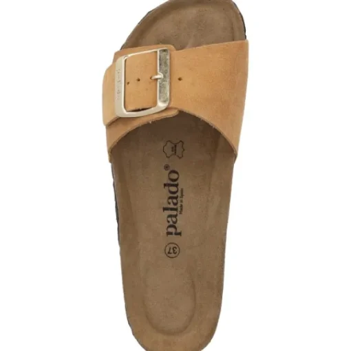 Damen Palado Pantoletten & Badeschuhe<Malta EGS Velours Premium Leather, Pantoletten, Damen, Hellbraun