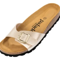 Damen Palado Pantoletten & Badeschuhe<Malta Metallic, Pantoletten, Damen, Gold/Schwarz