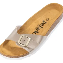 Damen Palado Pantoletten & Badeschuhe<Malta Metallic, Pantoletten, Damen, Beige/Weiß