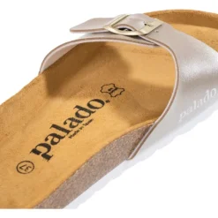 Damen Palado Pantoletten & Badeschuhe<Malta Metallic, Pantoletten, Damen, Beige/Weiß