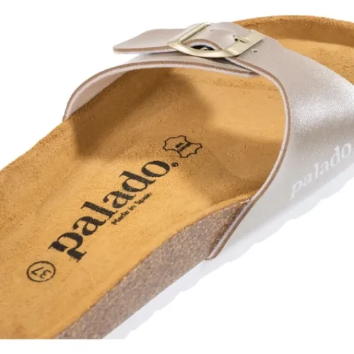 Damen Palado Pantoletten & Badeschuhe<Malta Metallic, Pantoletten, Damen, Beige/Weiß