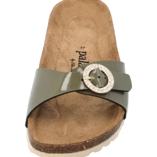Damen Palado by Sila Sahin Pantoletten & Badeschuhe<Palado Malta RD by Sila Sahin, Pantoletten, Damen, Khaki Lack
