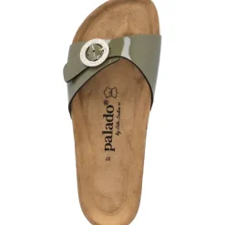 Damen Palado by Sila Sahin Pantoletten & Badeschuhe<Palado Malta RD by Sila Sahin, Pantoletten, Damen, Khaki Lack