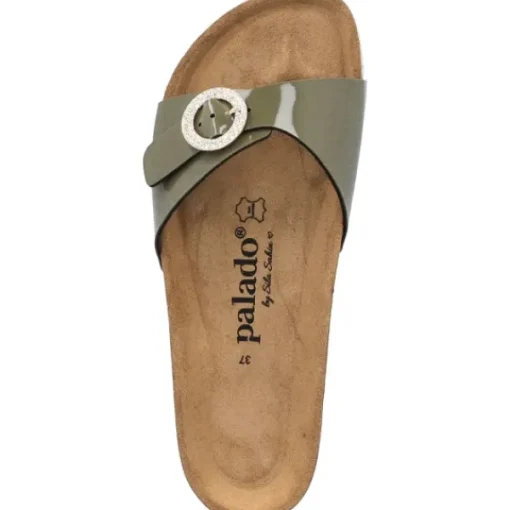 Damen Palado by Sila Sahin Pantoletten & Badeschuhe<Palado Malta RD by Sila Sahin, Pantoletten, Damen, Khaki Lack