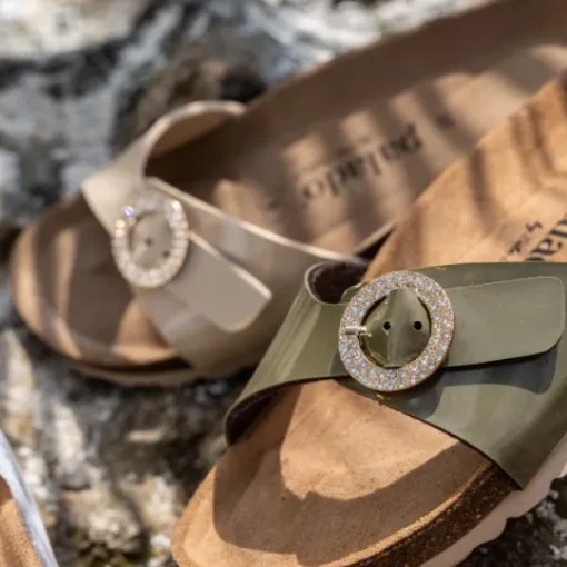 Damen Palado by Sila Sahin Pantoletten & Badeschuhe<Palado Malta RD by Sila Sahin, Pantoletten, Damen, Khaki Lack