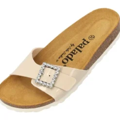 Damen Palado by Sila Sahin Pantoletten & Badeschuhe<Palado Malta SQ by Sila Sahin, Pantoletten, Damen, Beige Lack
