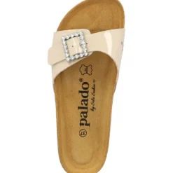 Damen Palado by Sila Sahin Pantoletten & Badeschuhe<Palado Malta SQ by Sila Sahin, Pantoletten, Damen, Beige Lack