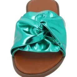 Damen Palado by Sila Sahin Pantoletten & Badeschuhe<Palado Namar by Sila Sahin, Pantoletten, Damen, Grün Metallic