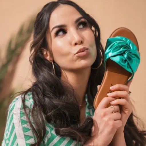 Damen Palado by Sila Sahin Pantoletten & Badeschuhe<Palado Namar by Sila Sahin, Pantoletten, Damen, Grün Metallic