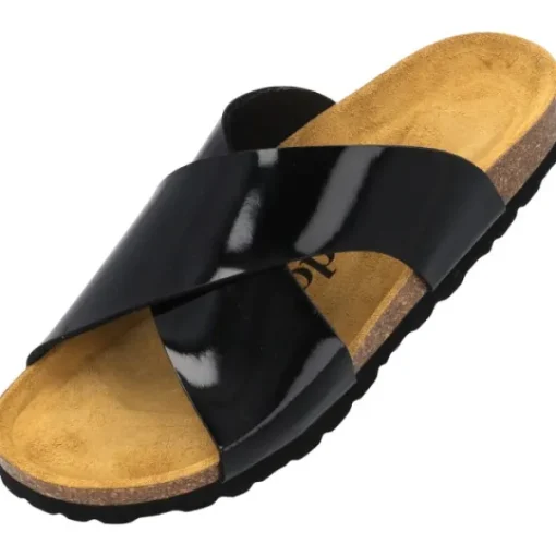 Damen Palado Pantoletten & Badeschuhe<Rianel, Pantoletten, Damen, Schwarz Lack