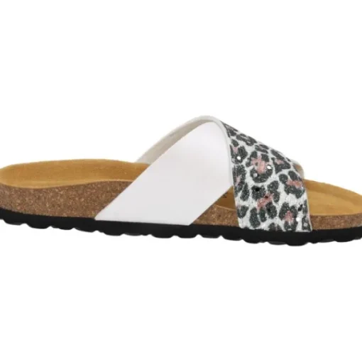 Damen Palado by Sila Sahin Pantoletten & Badeschuhe<Palado Rianel Wild by Sila Sahin, Pantoletten, Damen, Weiß Leo