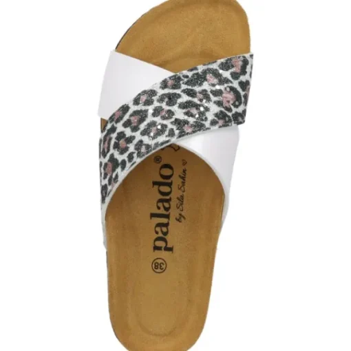 Damen Palado by Sila Sahin Pantoletten & Badeschuhe<Palado Rianel Wild by Sila Sahin, Pantoletten, Damen, Weiß Leo