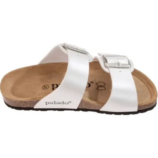 Damen Palado Pantoletten & Badeschuhe<Samos EGS, Pantoletten, Damen, Weiß Metallic