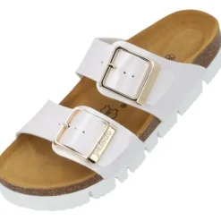 Damen Palado Pantoletten & Badeschuhe<Samos EGS PL, Pantoletten, Damen, Weiß Metallic