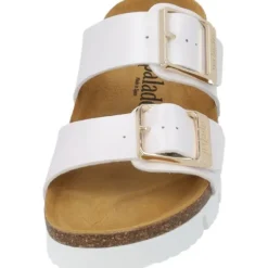 Damen Palado Pantoletten & Badeschuhe<Samos EGS PL, Pantoletten, Damen, Weiß Metallic