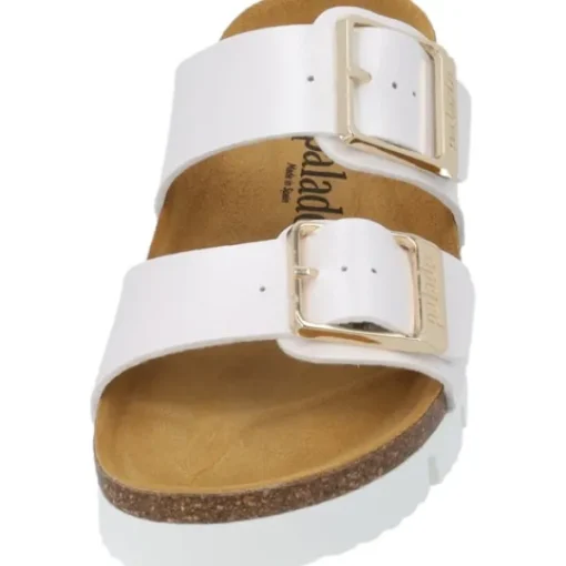 Damen Palado Pantoletten & Badeschuhe<Samos EGS PL, Pantoletten, Damen, Weiß Metallic