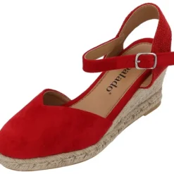 Damen Palado Sandaletten<Sathos, Keilsandaletten, Damen, Rot