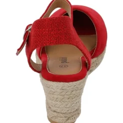 Damen Palado Sandaletten<Sathos, Keilsandaletten, Damen, Rot