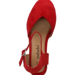 Damen Palado Sandaletten<Sathos, Keilsandaletten, Damen, Rot